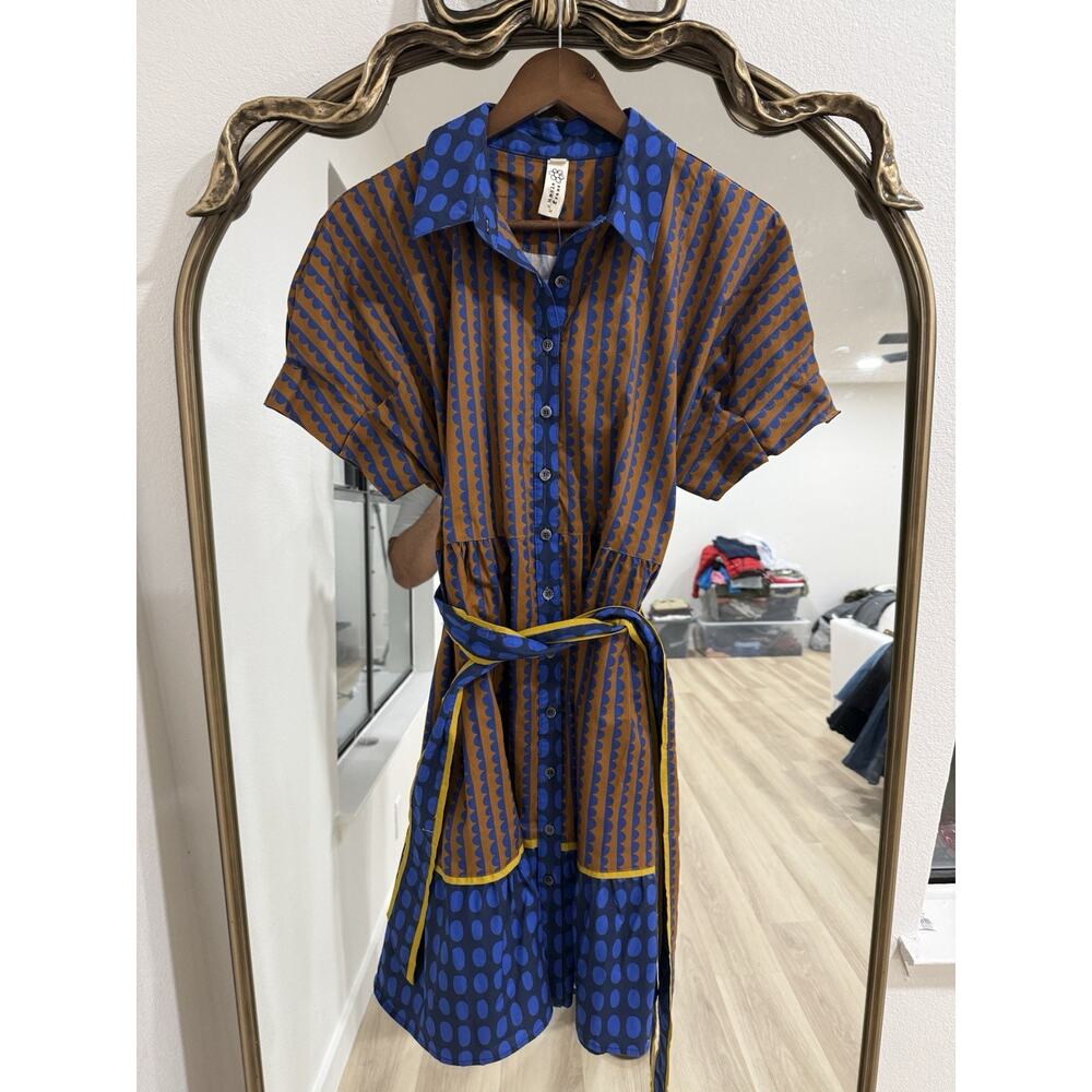 NWT Ivy Jane Uncle Frank Ginger Snap Dress Multi Size Small